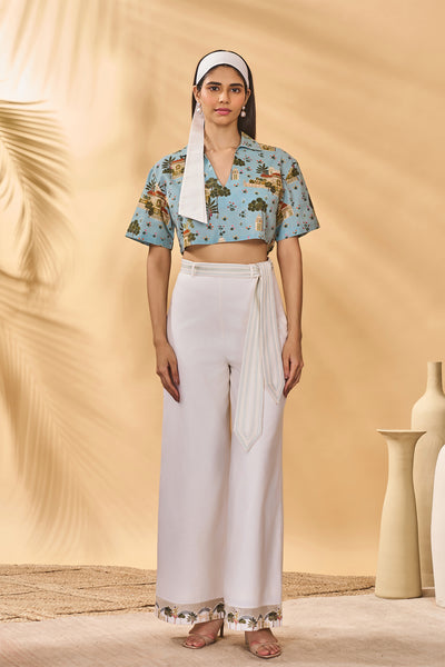 Masaba BIvory Pirouette Picnic Trousers indian designer wear online shopping melange singapore
