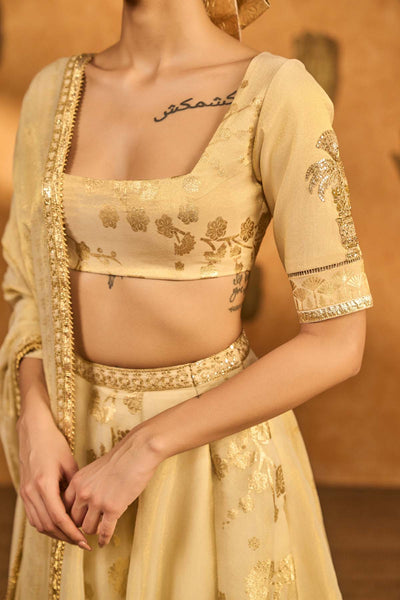 Masaba Ivory Sakura Tissue Lehenga Set indian designer wear online shopping melange singapore 