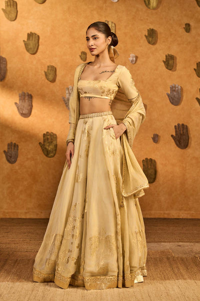Masaba Ivory Sakura Tissue Lehenga Set indian designer wear online shopping melange singapore 