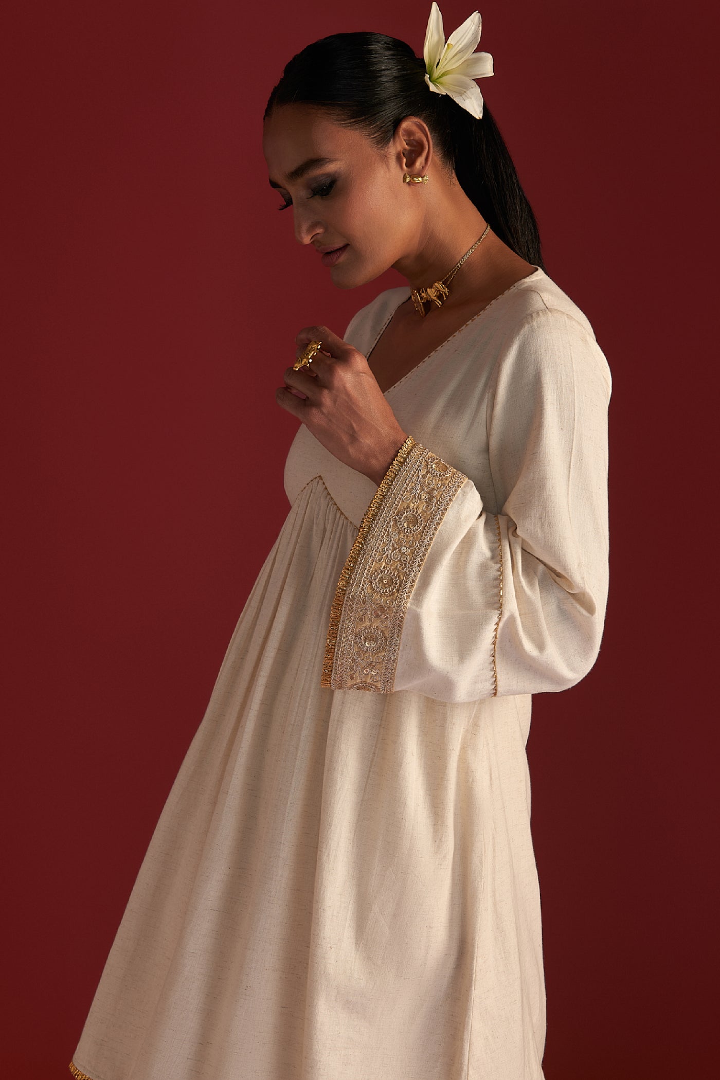 Masaba Ivory 'paan-patti' Salwar Set Indian designer wear online shopping melange singapore