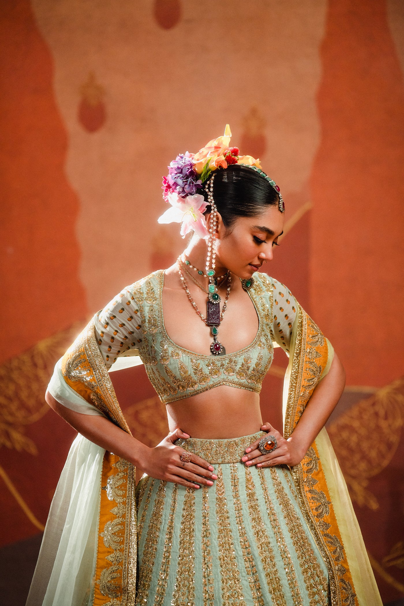 Masaba Kashni Lehenga Set indian designer wear online shopping melange singapore