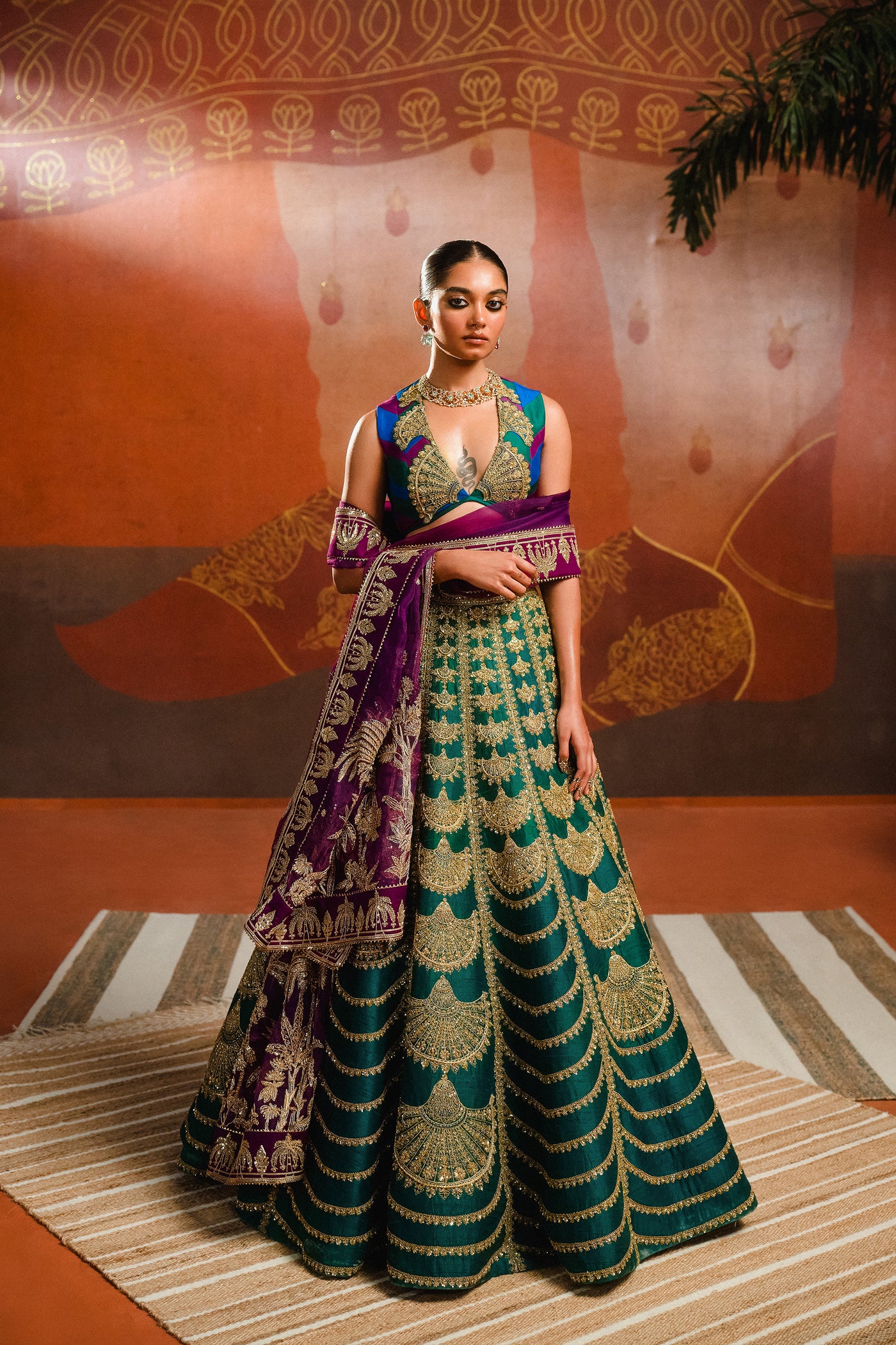 Masaba Khus Khus Lehenga indian designer wear online shopping melange singapore