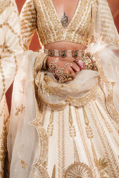 Masaba Malai Barfi Lehenga Set indian designer wear online shopping melange singapore