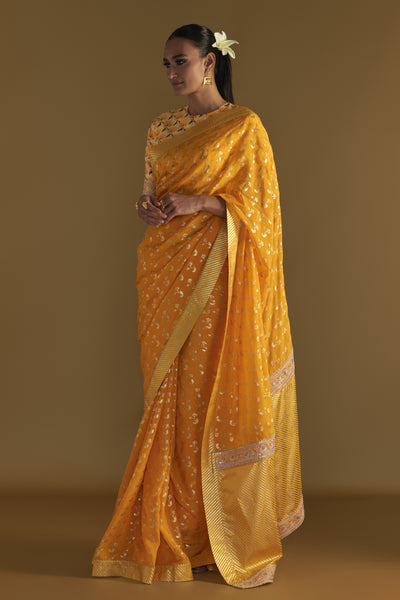 Masaba Mango Yellow Springbud Saree Indian designer wear online shopping melange singapore