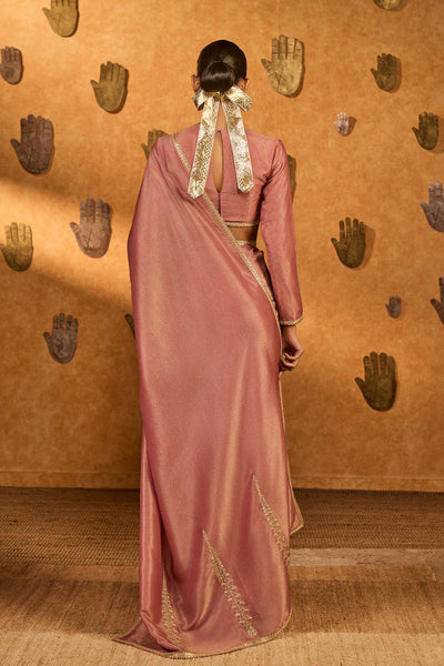 Masaba Mauve Moon Garden Tissue Saree indian designer wear online shopping melange singapore 