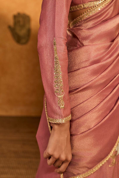 Masaba Mauve Moon Garden Tissue Saree indian designer wear online shopping melange singapore 