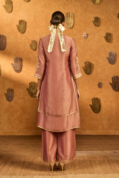 Masaba Mauve Tea Blossom Tissue Skd indian designer wear online shopping melange singapore