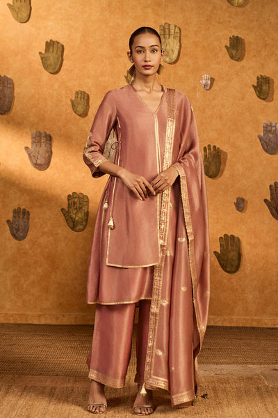 Masaba Mauve Tea Blossom Tissue Skd indian designer wear online shopping melange singapore