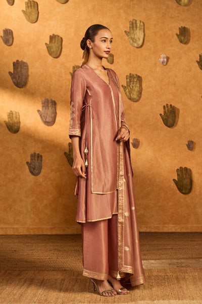 Masaba Mauve Tea Blossom Tissue Skd indian designer wear online shopping melange singapore