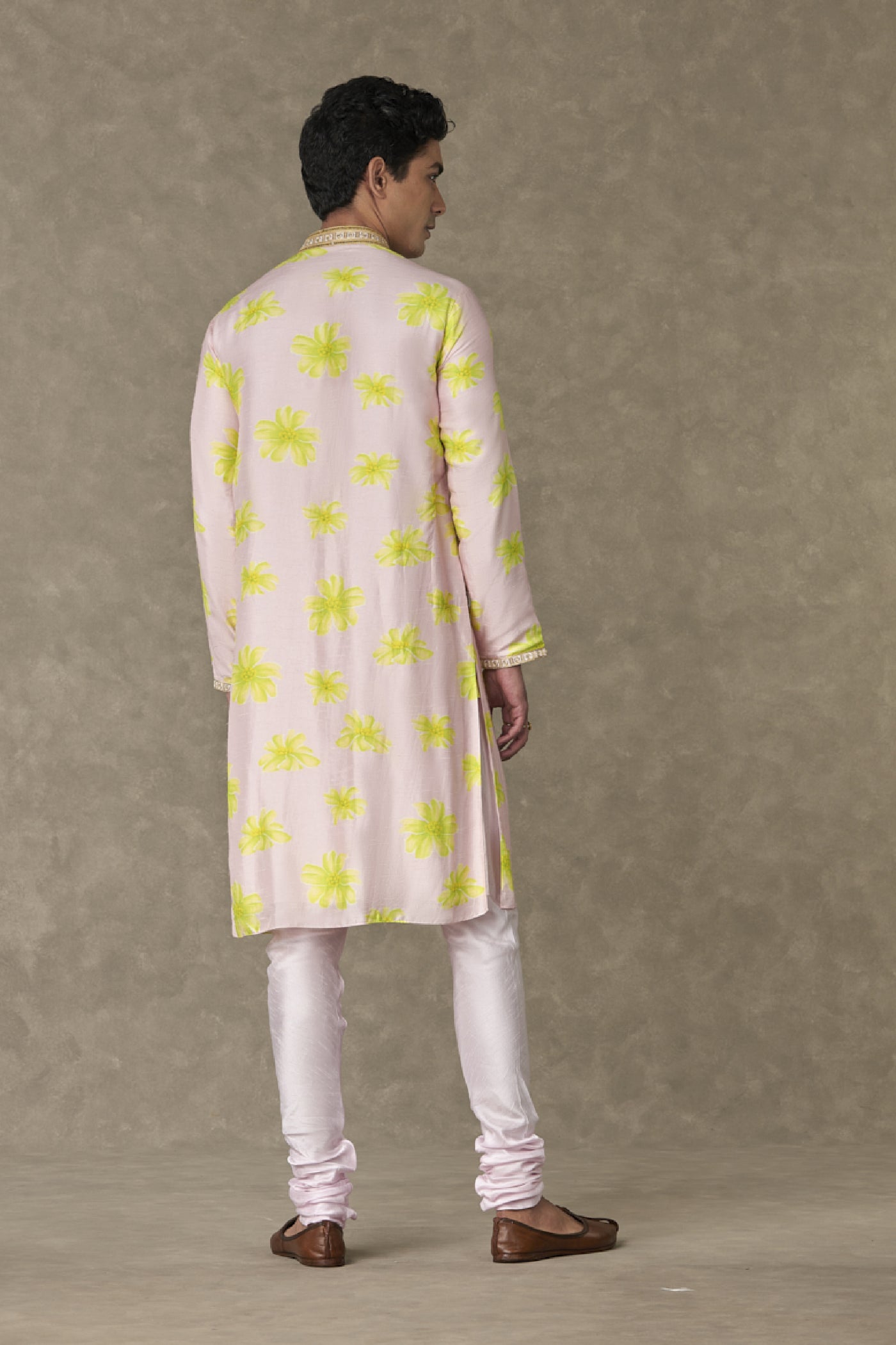 Masaba Menswear Baby Pink Parijat Kurta indian designer wear online shopping melange singapore