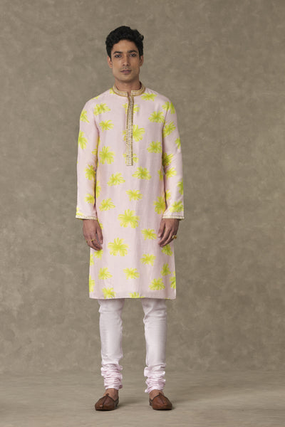 Masaba Menswear Baby Pink Parijat Kurta Set indian designer wear online shopping melange singapore