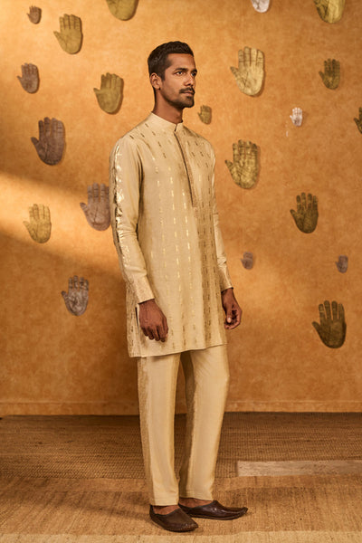 Masaba Menswear Beige Littile Pots Kurta Set indian designer wear online shopping melange singapore 