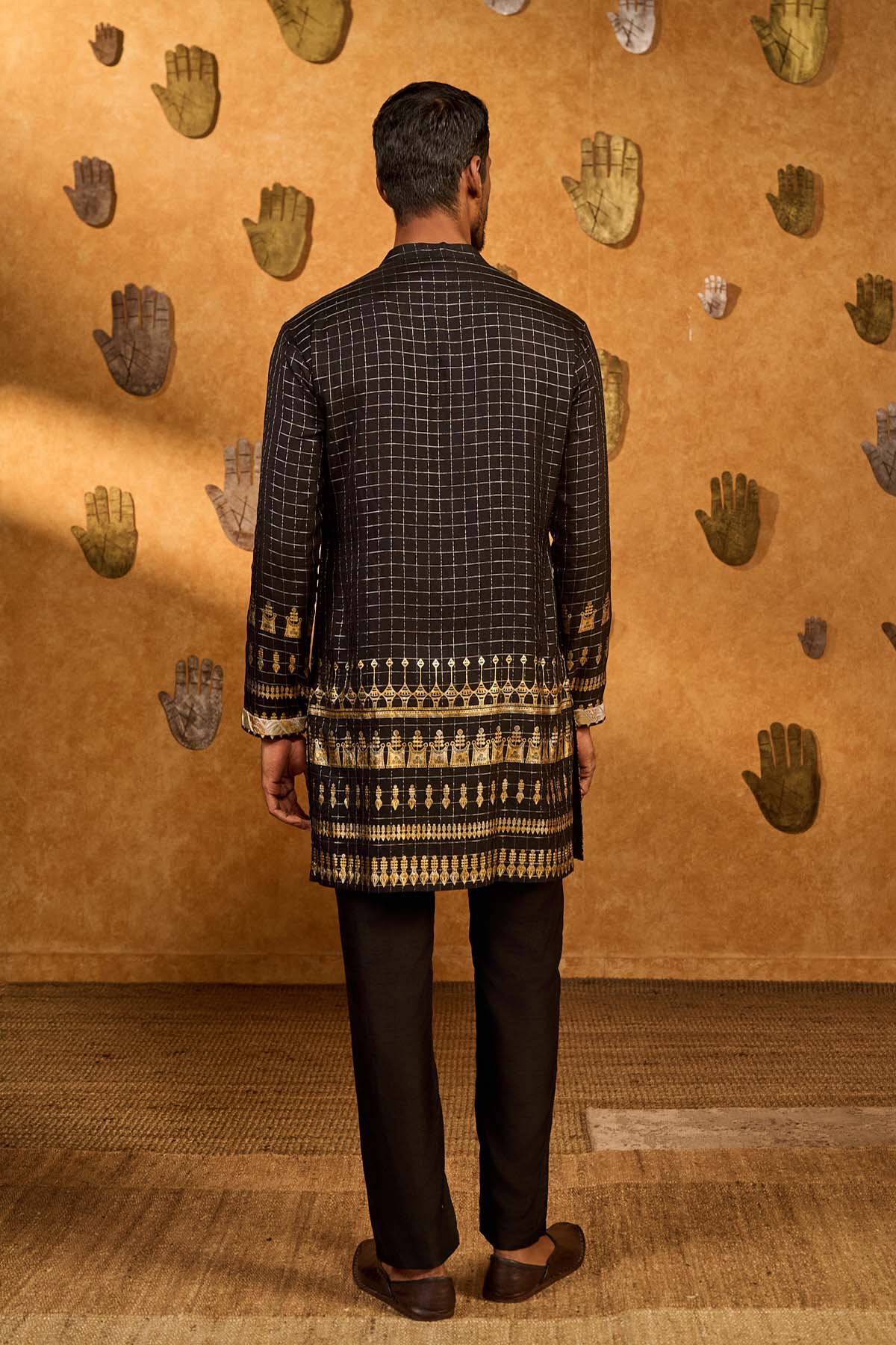 Masaba Menswear Black Midas Touch Kurta Set indian designer wear online shopping melange singapore 