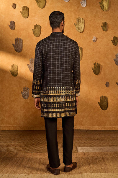 Masaba Menswear Black Midas Touch Kurta Set indian designer wear online shopping melange singapore 