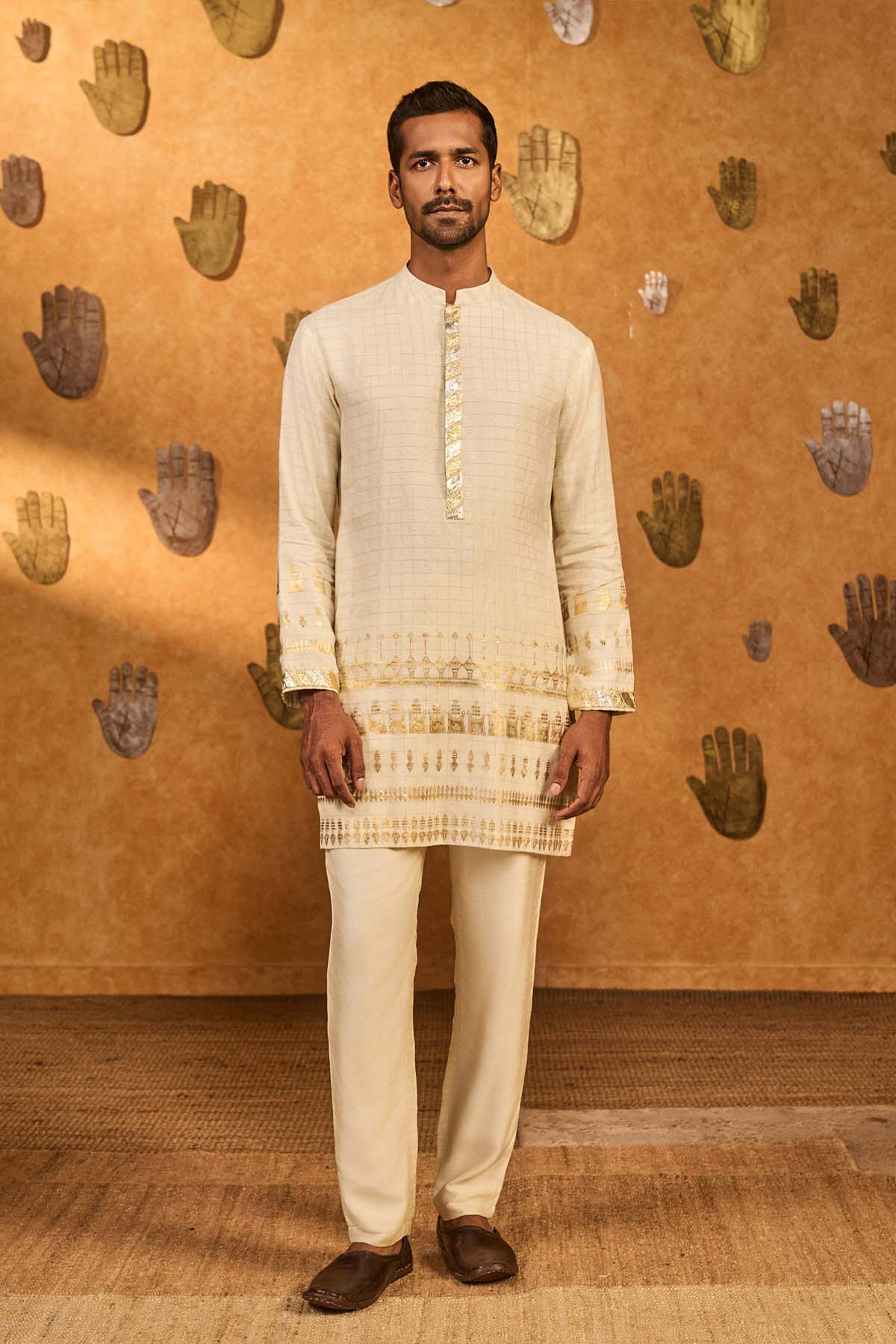 Masaba Menswear Ivory Midas Touch Kurta Set indian designer wear online shopping melange singapore 