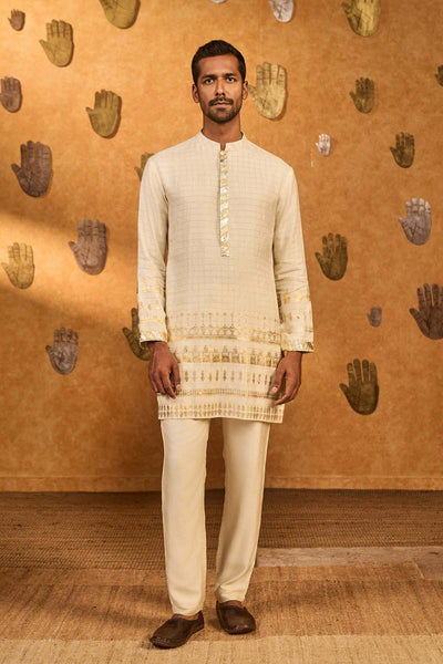Masaba Menswear Ivory Midas Touch Kurta Set indian designer wear online shopping melange singapore 
