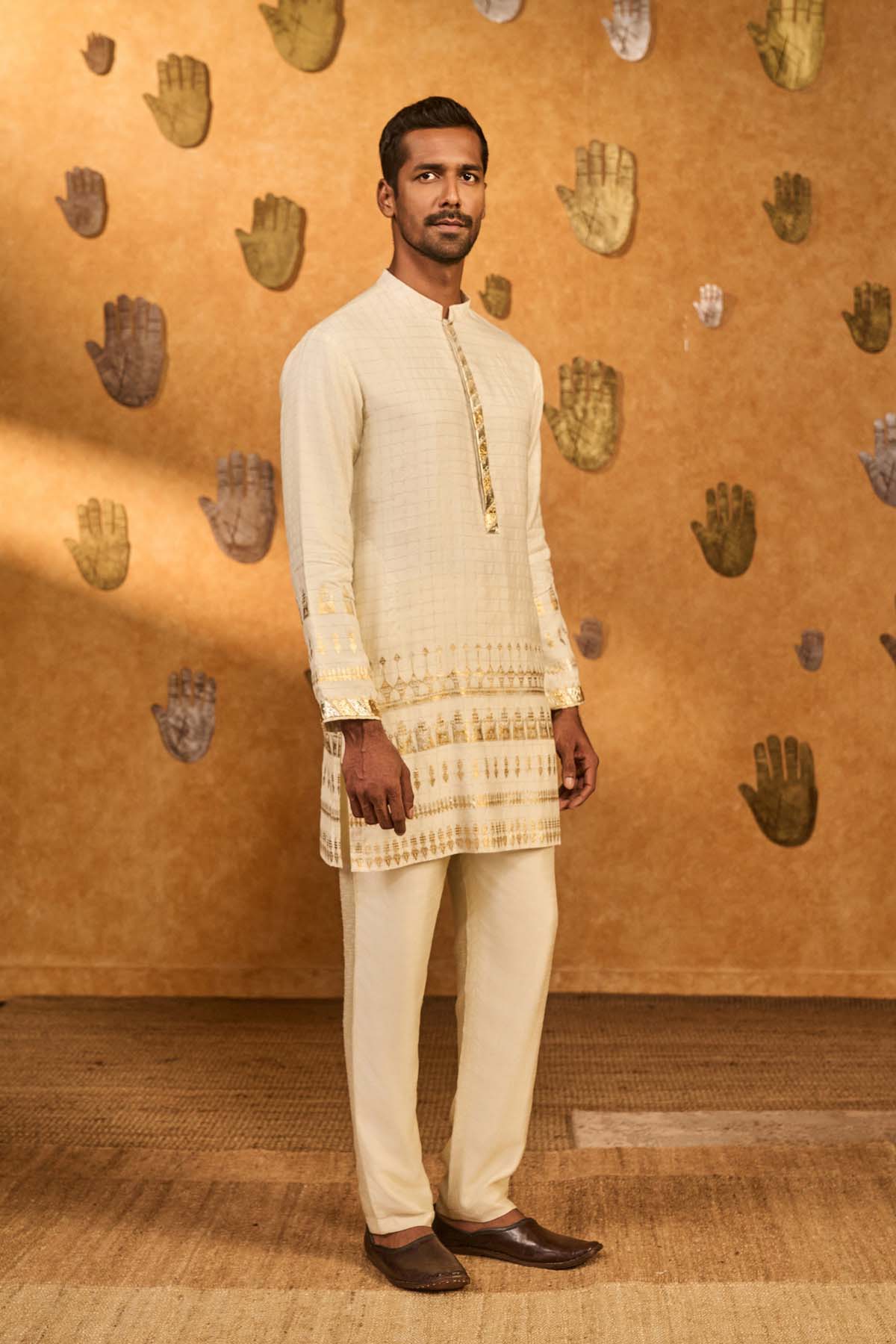 Masaba Menswear Ivory Midas Touch Kurta Set indian designer wear online shopping melange singapore 