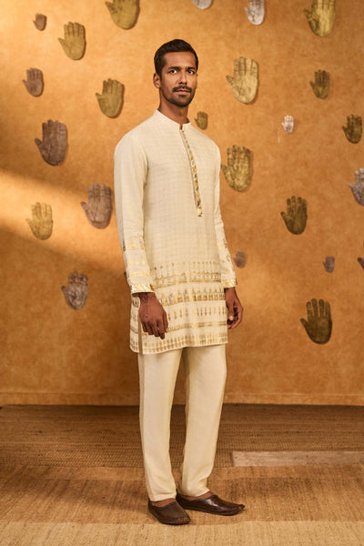 Masaba Menswear Ivory Midas Touch Kurta Set indian designer wear online shopping melange singapore 
