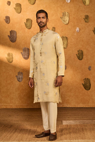 Masaba Menswear Ivory Moon Garden Kurta Set indian designer wear online shopping melange singapore 