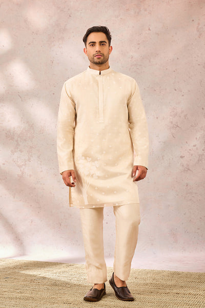 Masaba Menswear Ivory Spade Blossom Kurta Set indian designer wear online shopping melange singapore
