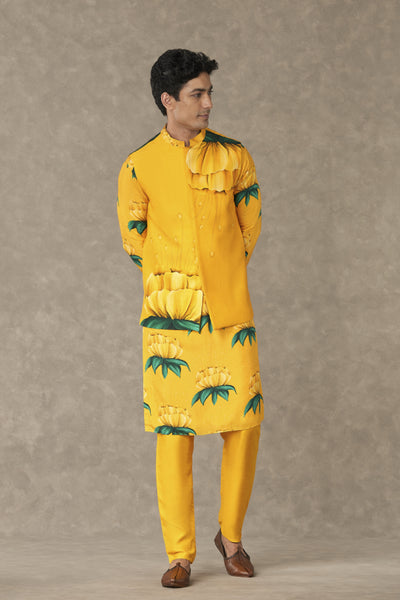 Masaba Menswear Mustard Masakali Bandi Set indian designer wear online shopping melange singapore