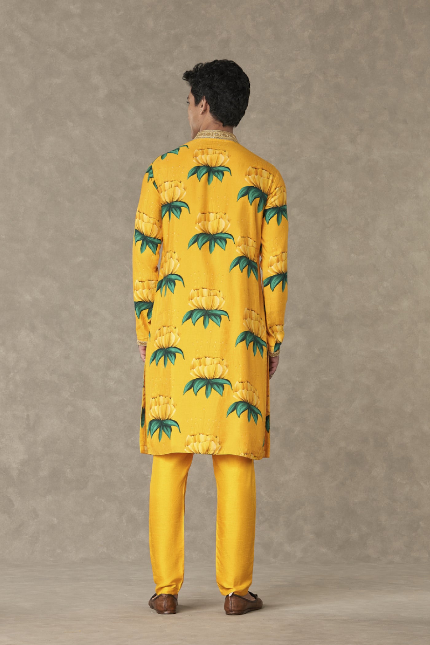 Masaba Menswear Mustard Masakali Kurta Set indian designer wear online shopping melange singapore