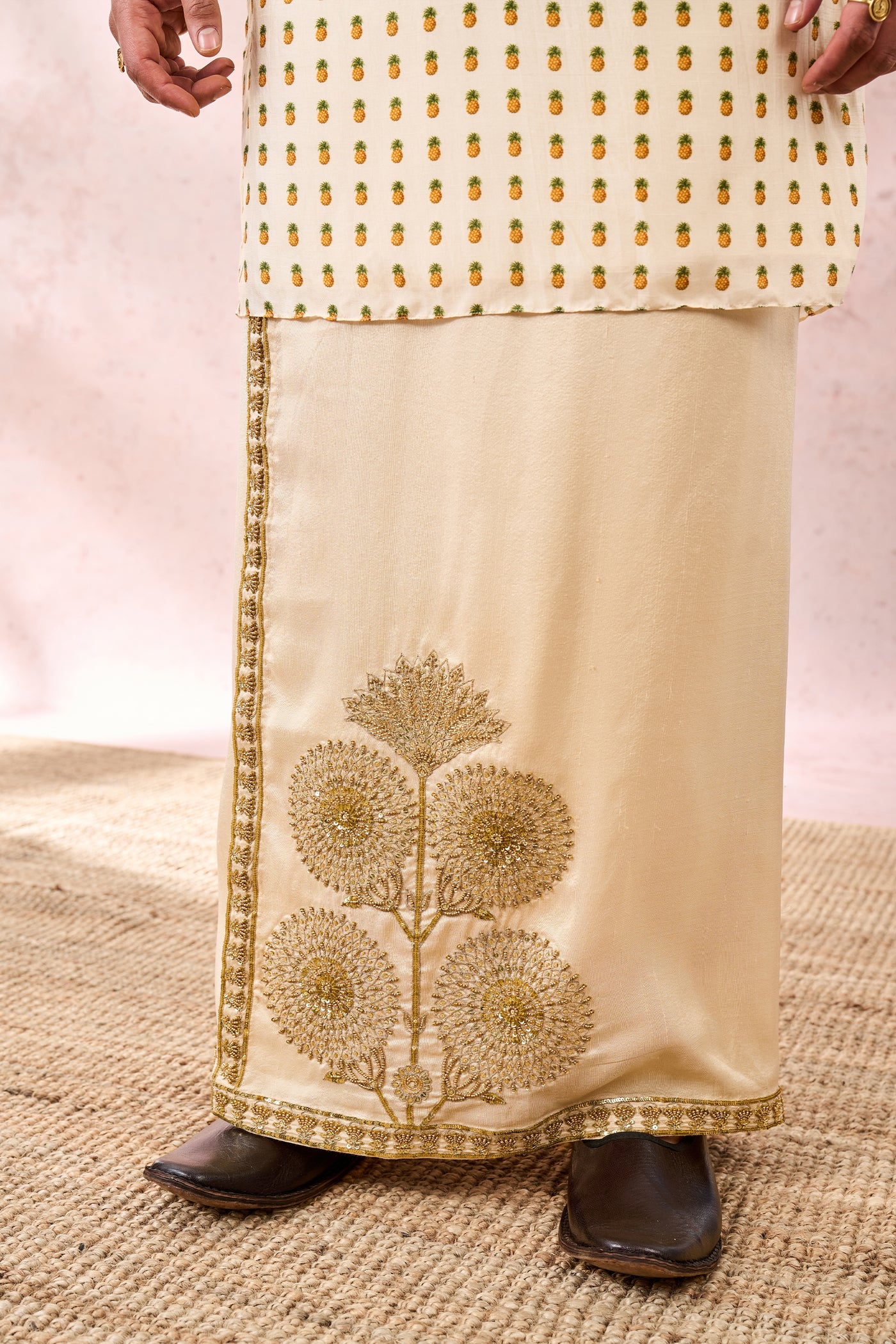 Masaba Menswear The Kalakand Veshti Set indian designer wear online shopping melange singapore