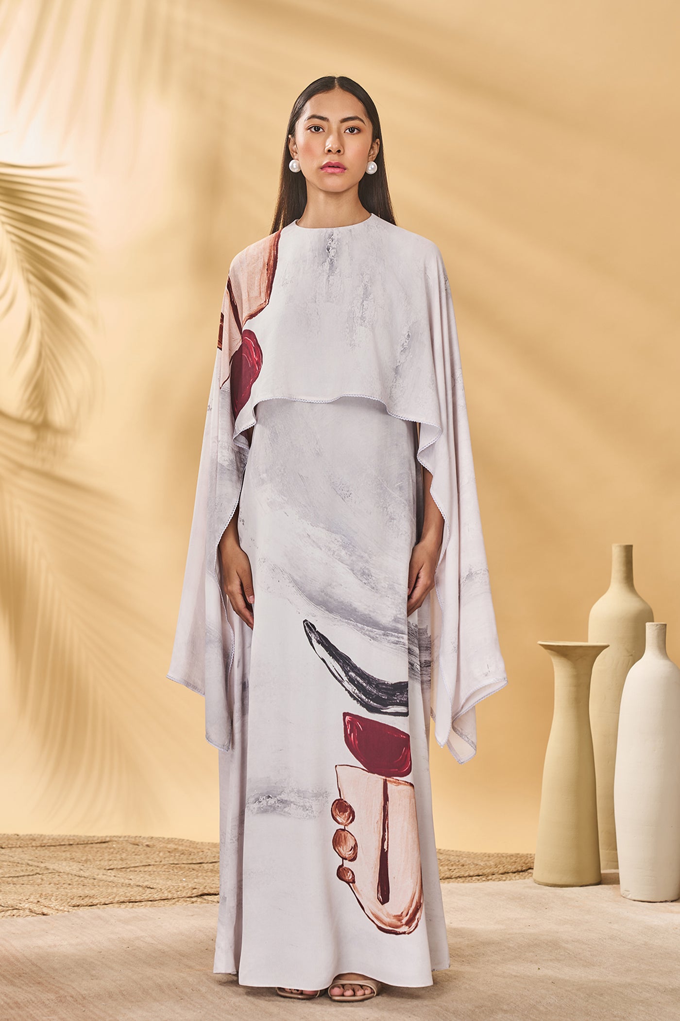 Masaba Moon And Mist Cape Kaftan indian designer wear online shopping melange singapore