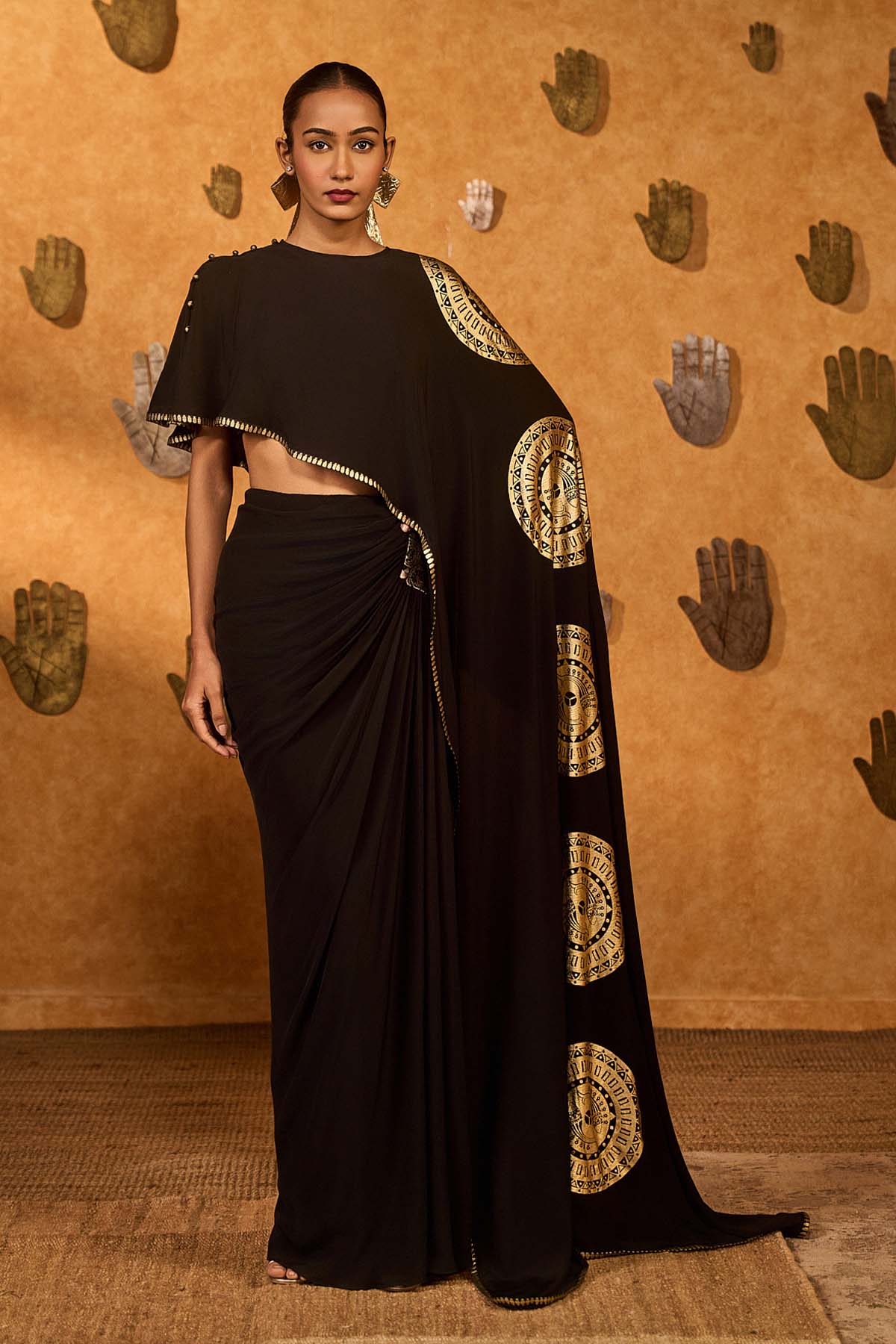 Masaba Moonfish Draped Skirt Set indian designer wear online shopping melange singapore 