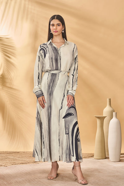 Masaba Moonlit Faces Shirt indian designer wear online shopping melange singapore