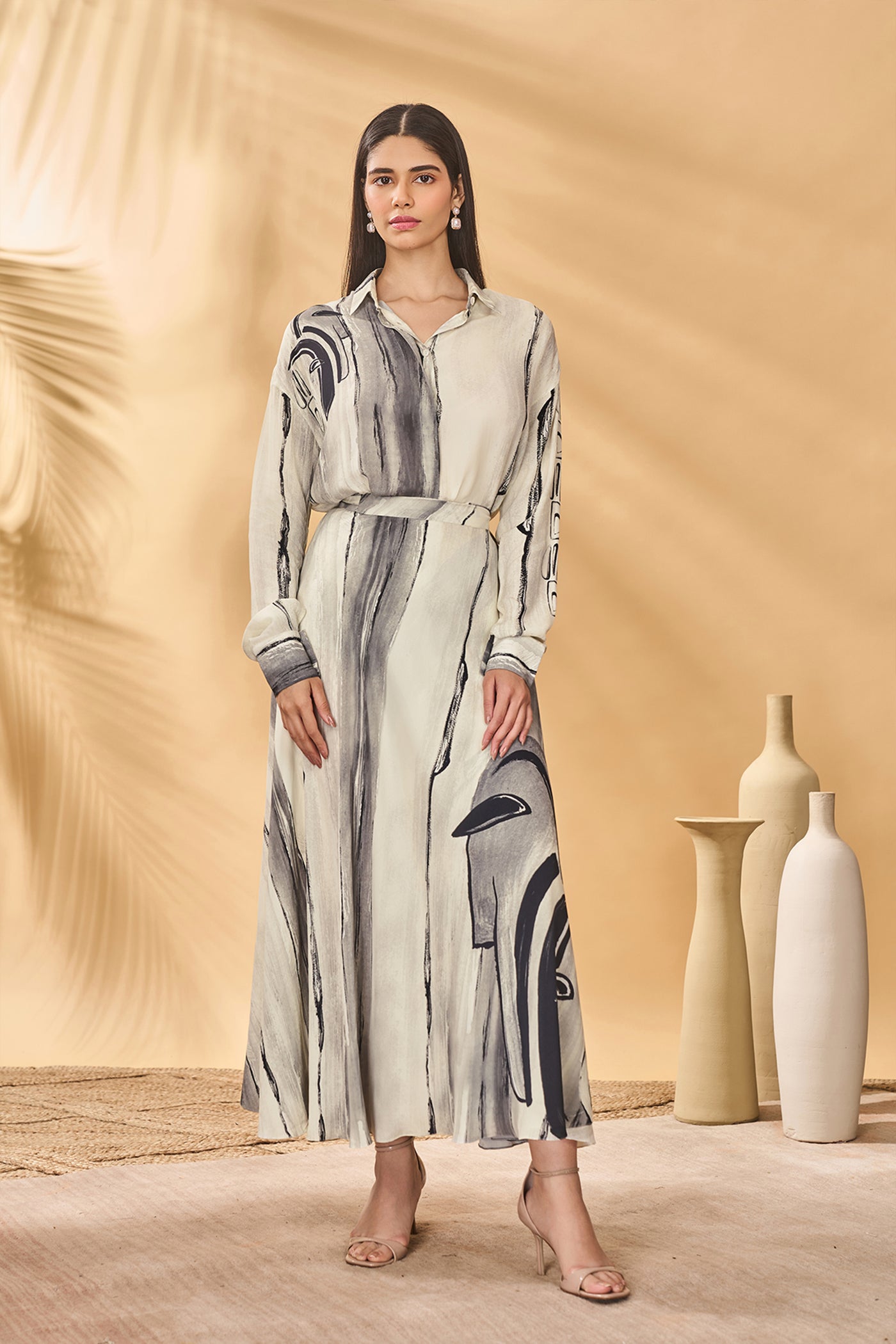 Masaba Moonlit Faces Skirt Set indian designer wear online shopping melange singapore
