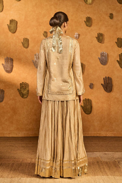 Masaba Oatmeal Crane Dawn Skirt Set indian designer wear online shopping melange singapore 