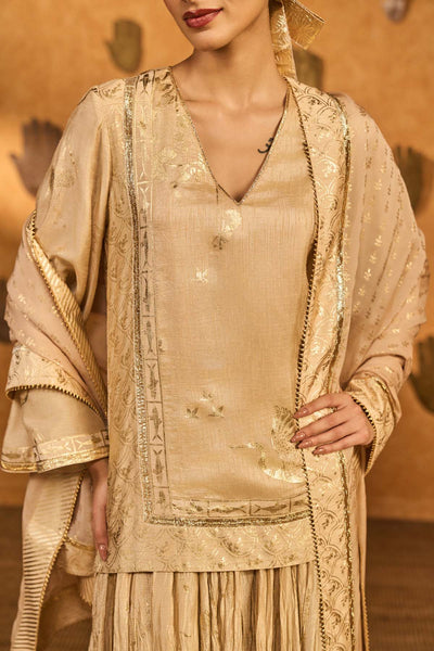 Masaba Oatmeal Crane Dawn Skirt Set indian designer wear online shopping melange singapore 