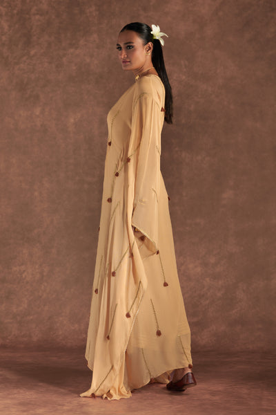 Masaba Oatmeal 'paan-patti' Cover-Up Kaftan Indian designer wear online shopping melange singapore