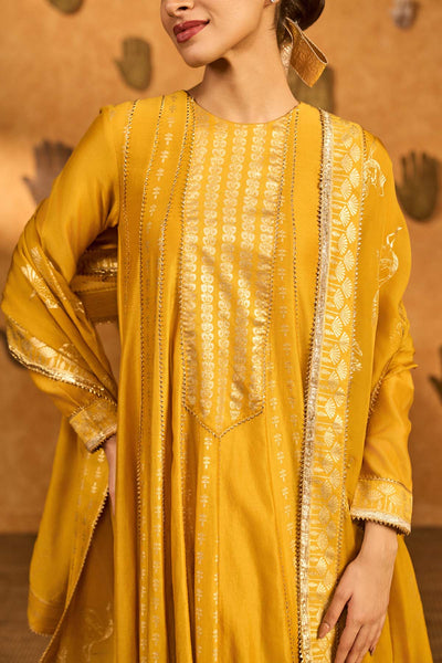 Masaba Ochre Snow Light Anarkali Set indian designer wear online shopping melange singapore 