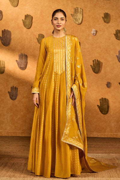 Masaba Ochre Snow Light Anarkali Set indian designer wear online shopping melange singapore 