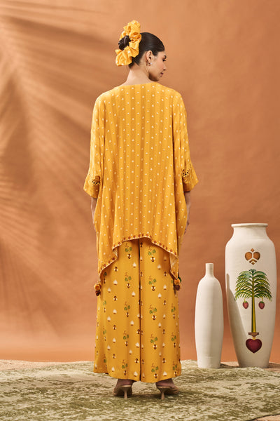 Masaba Ochre Spade Blossom Fusion Set indian designer wear online shopping melange singapore