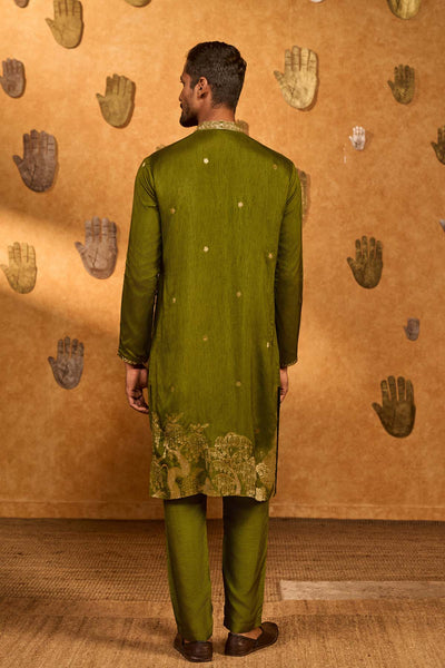 Masaba Menswear Olive Zen Kurta Set indian designer wear online shopping melange singapore 