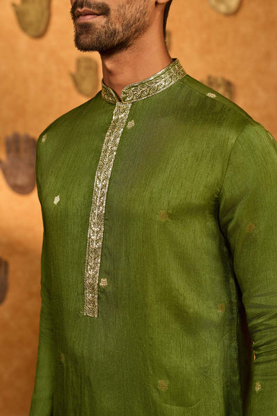 Masaba Menswear Olive Zen Kurta Set indian designer wear online shopping melange singapore 