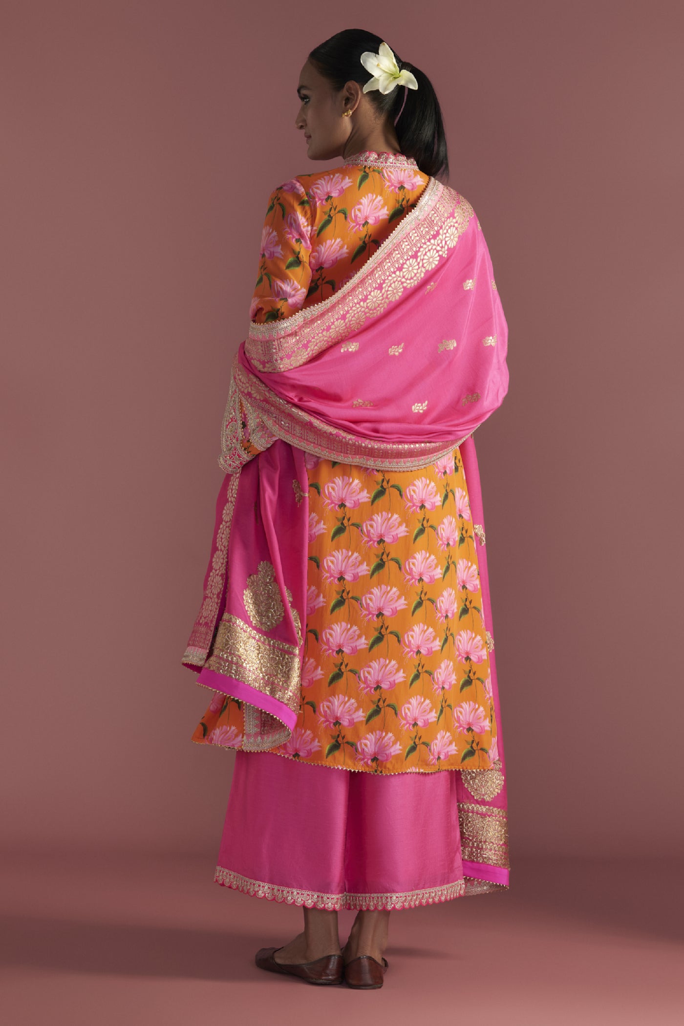 Masaba Orange Mist Culotte Set Indian designer wear online shopping melange singapore