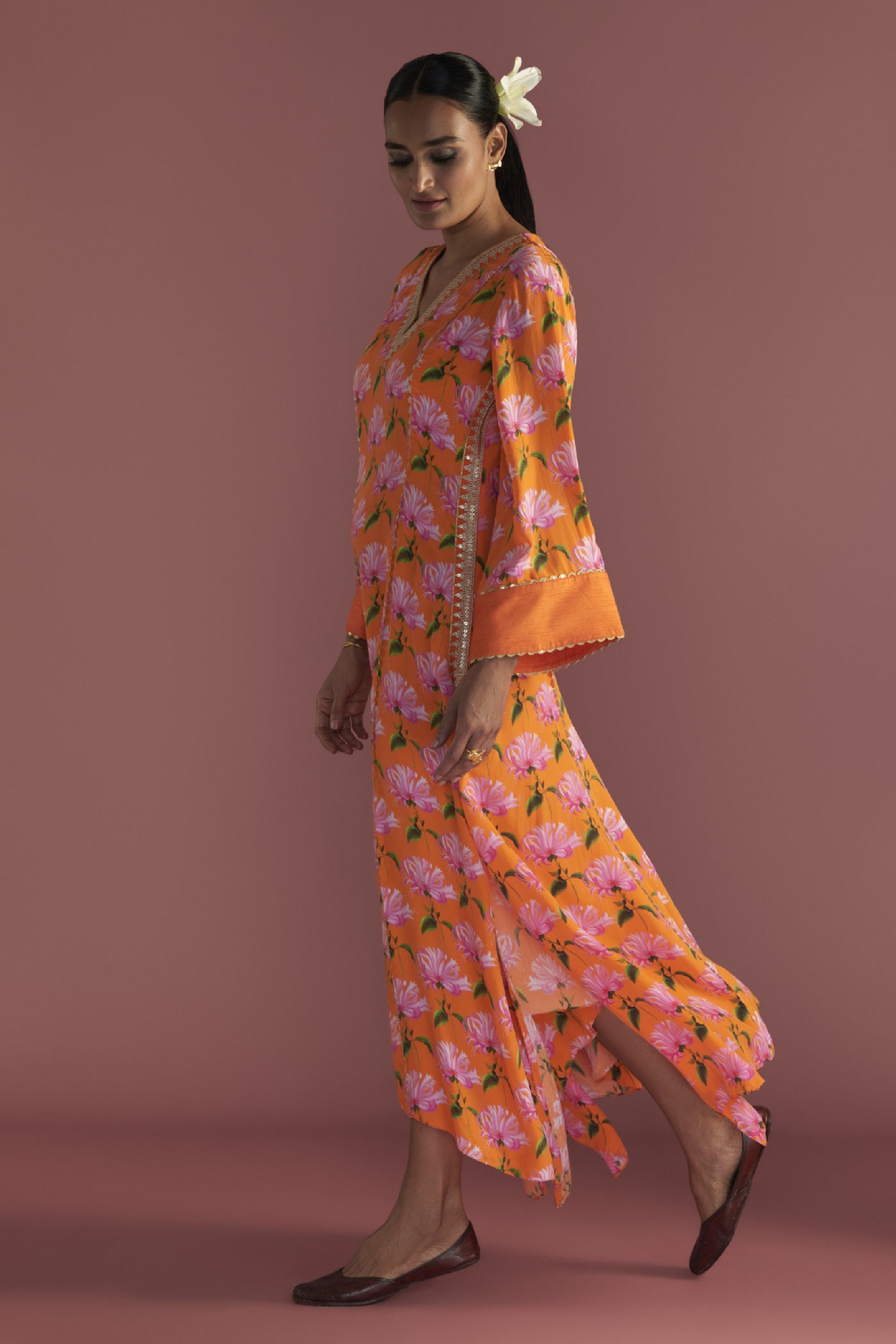 Masaba Orange Mist Kaftan Indian designer wear online shopping melange singapore