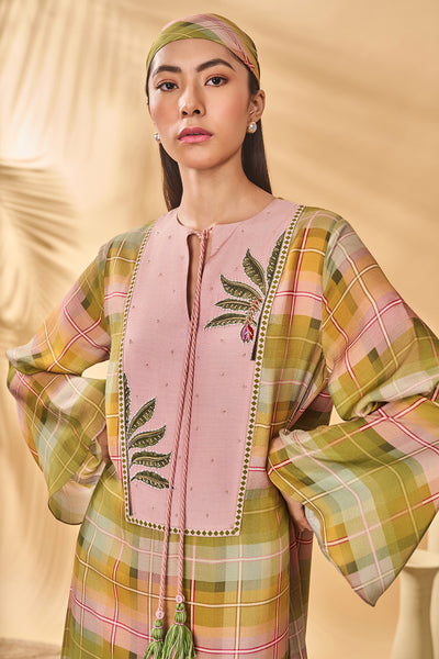 Pina Colada Checkered Kaftan