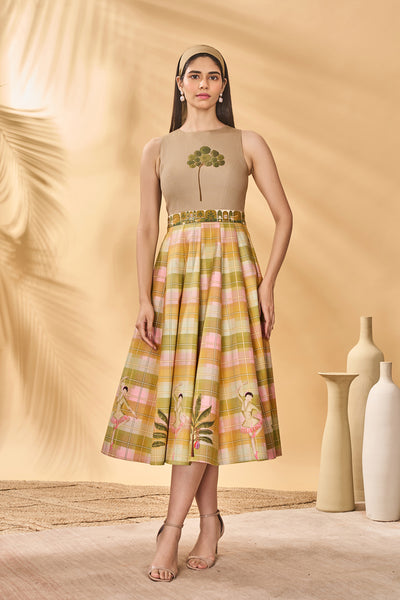 Masaba Pina Colada Picnic Midi Dress indian designer wear online shopping melange singapore