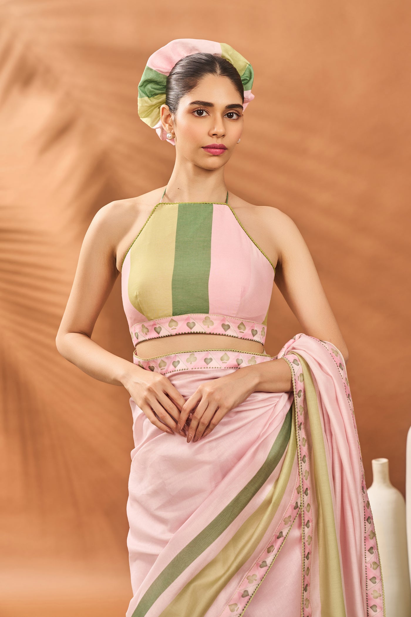 Masaba Pink Blooming Board Saree indian designer wear online shopping melange singapore