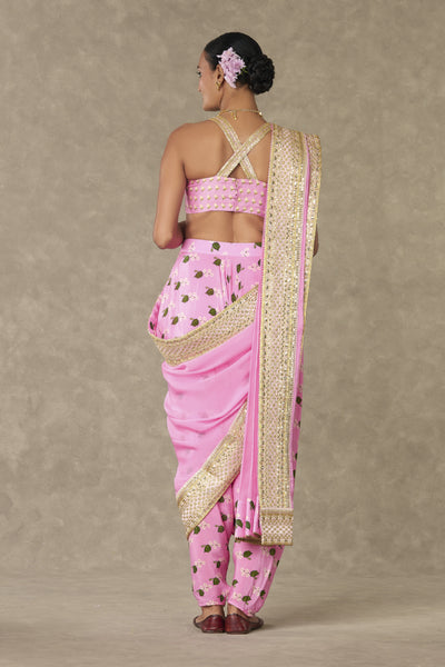Masaba Pink Cotton Candy Dhoti Saree indian designer wear online shopping melange singapore