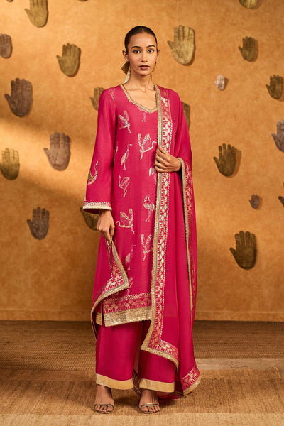 Masaba Pink Crane Dawn Skd indian designer wear online shopping melange singapore 