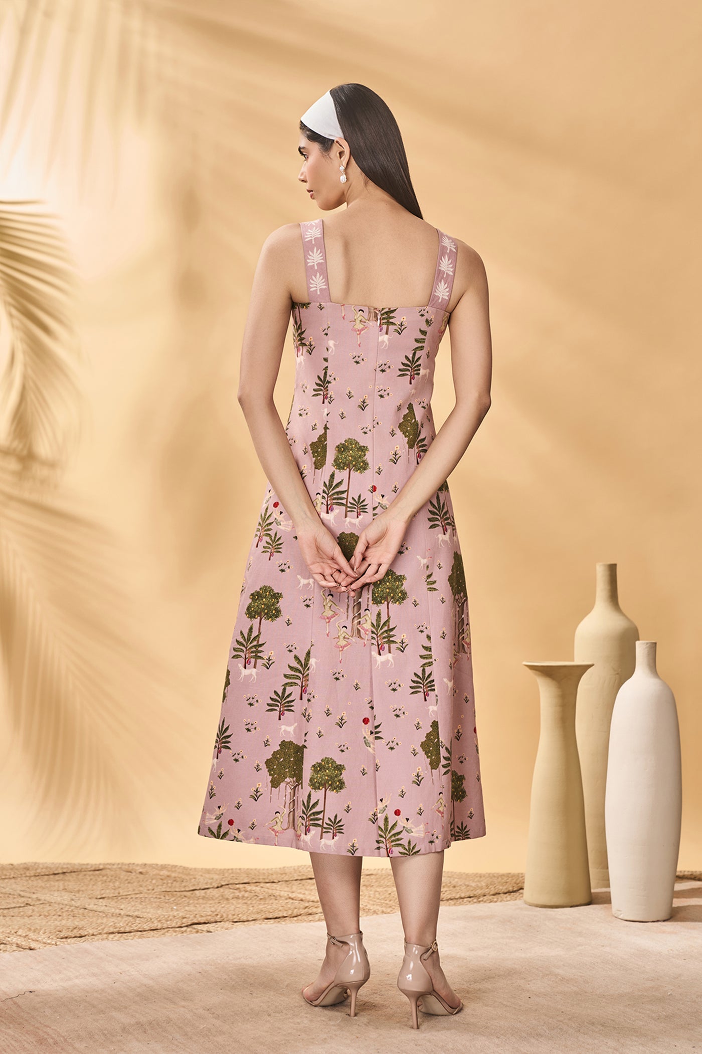 Masaba Pink Pirouette Picnic Midi Dress indian designer wear online shopping melange singapore