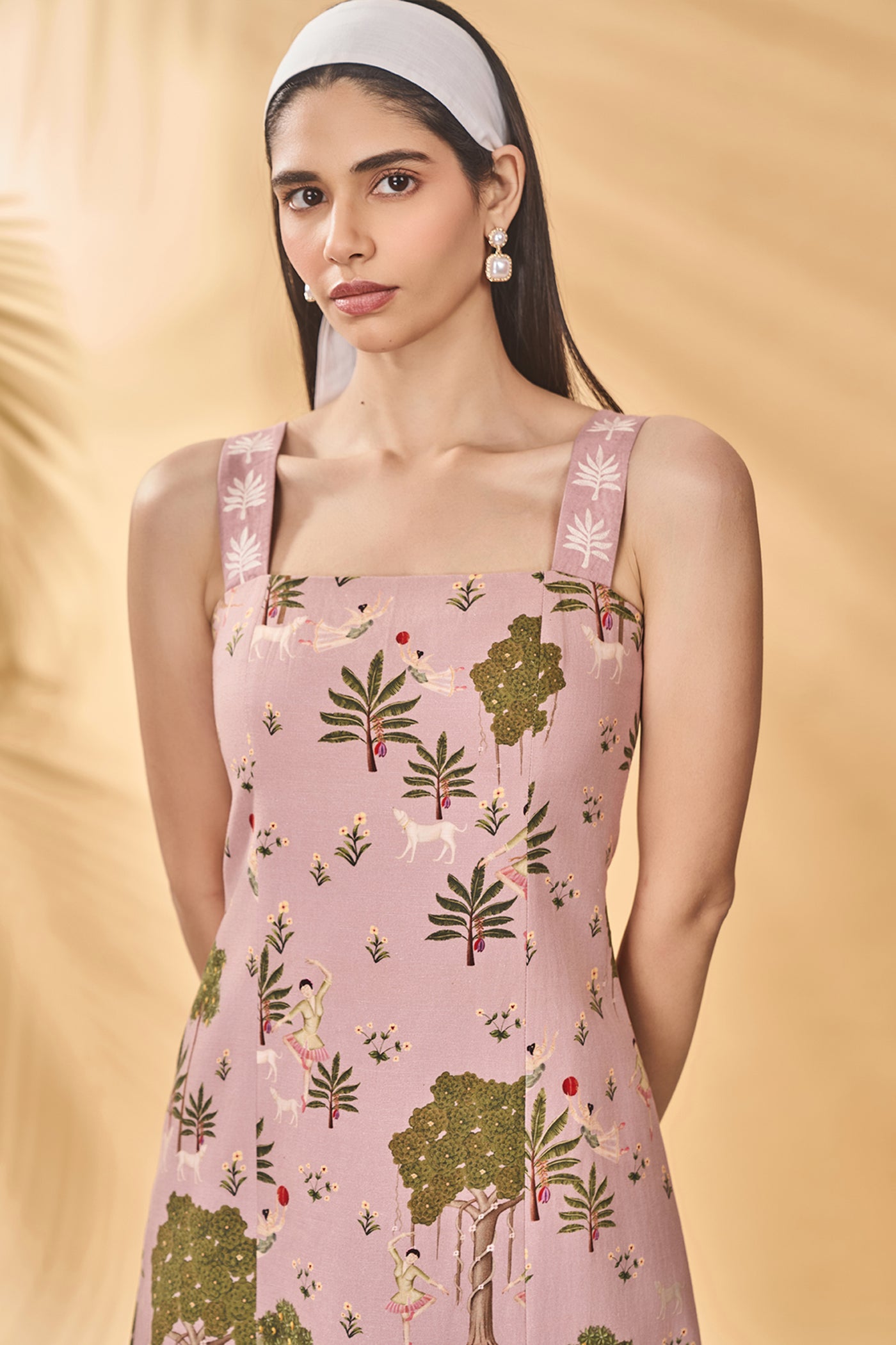 Masaba Pink Pirouette Picnic Midi Dress indian designer wear online shopping melange singapore