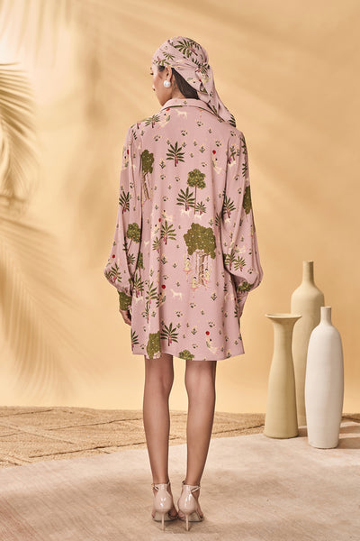 Masaba Pink Pirouette Picnic Mini Dress indian designer wear online shopping melange singapore