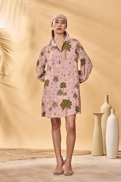 Masaba Pink Pirouette Picnic Mini Dress indian designer wear online shopping melange singapore